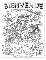 Livre de Coloriage Fille Sirène Livre de Coloriage filles de 4 ans et plus, Coloriage magique enfant, Coloriage enfant et adolescent fille, Coloriage - Format A4