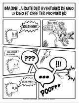 Crée ta Propre Bande Dessinée Complète le début de l'histoire de Nino le Dinosaure et Crée ta propre BD pour enfants de 7 ans 8 ans et plus - 102 pages A4
