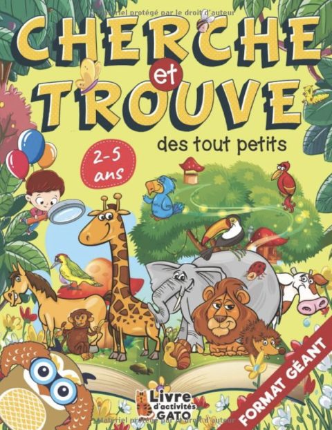 Cherche et Trouve des tout petits géant 2-5 ans Livre d'activité maternelle moyenne section petite section et grande section pour enfants de 2 ans 3 - 40 pages Format A4