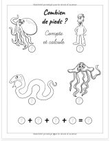 Jeux de Maths 100 pages d'exercices  Calcul mental - Additions et Soustractions - Cahier de jeux et d'exercices Mathématique niveau CP/CE1/CE2 pour enfants de 6 à 8 ans - 107 pages A4