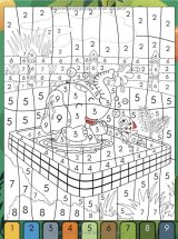 Coloriage par numéro enfants 4-8 ans Colorie des animaux mignons, des animaux sauvages de la foret, des animaux marins, Animaux du zoo et animaux de la ferme en suivant le code couleur - 34 pages A4