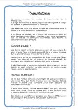 Des textes à transformer CM1 - 36 pages A4