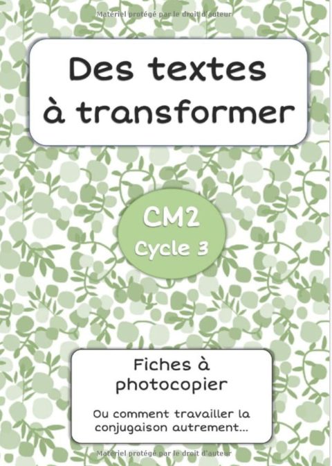 Des textes à transformer CM2 - 36 pages Format A4