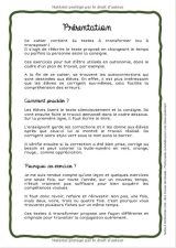 Des textes à transformer CM2 - 36 pages Format A4