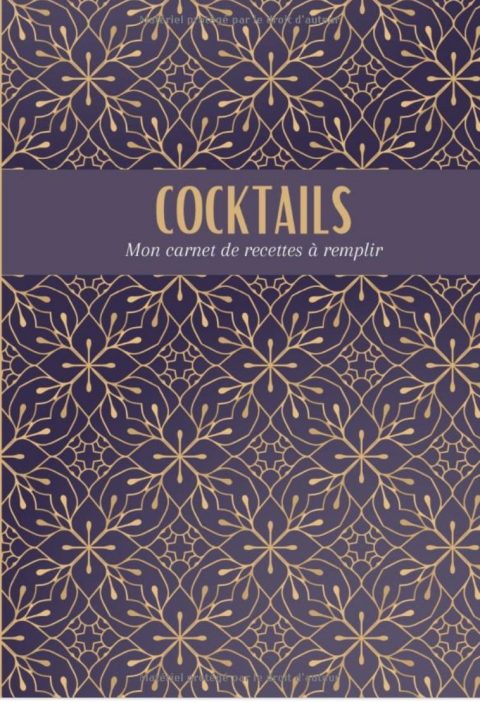 COCKTAILS Mon carnet de recettes à remplir – Création et Dégustation de Cocktails – Emplacement pour 100 recettes - 17,78 cm x 25,4 cm