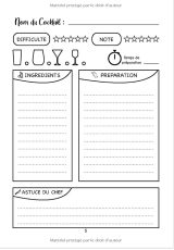 Recettes de Cocktails Carnet de Recettes à Compléter Livre de Recettes de Cocktails | Carnet de notes de recettes cocktails à remplir - 103 pages 18x25cm