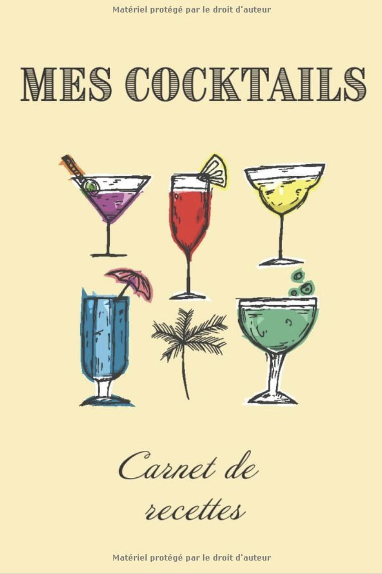 Cocktails Carnet de Recettes Livre de recettes et dégustations à compléter | Format 15,2 x 22,9 cm - 100 pages