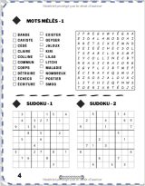 Livre Multijeux pour adultes et séniors Cahier d'activité avec plus de 185 jeux de logique et de mémoire - Mots mêlés - Sudoku - Labyrinthes - 123 pages A4