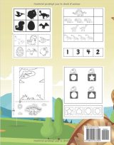 Coloriage, Découpage Et Collage Dinosaure Apprendre À Découper Et Collage Pour Enfants Activités De Dinosaure - 58 pages Format A4