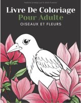Livre De Coloriage Pour Adulte Oiseaux Et Fleurs Beaux Grands Dessins Faciles Pour Les Personnes Âgées Et Les Débutants - 102 pages A4