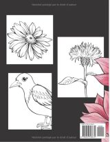 Livre De Coloriage Pour Adulte Oiseaux Et Fleurs Beaux Grands Dessins Faciles Pour Les Personnes Âgées Et Les Débutants - 102 pages A4