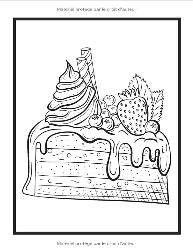 Livre De Coloriage Fleurs Et Desserts Pour Adulte Beaux Grands Dessins Faciles Pour Les Personnes Âgées Et Les Débutants - 102 pages A4