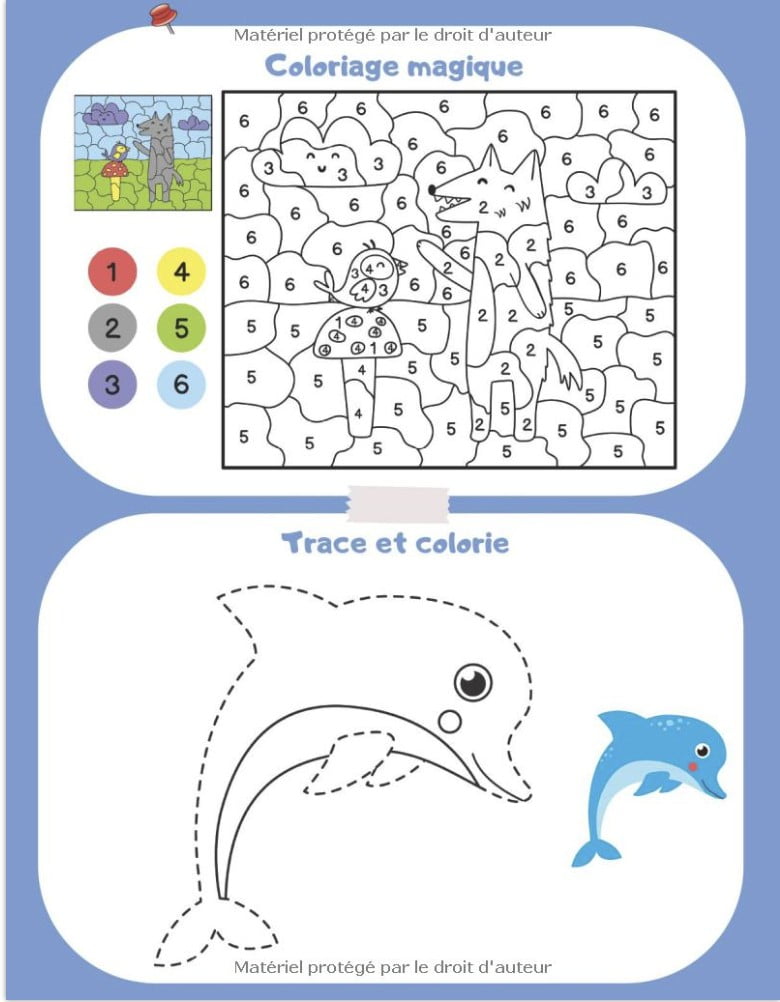 Cahier d'activités Maternelles Moyenne et Grande Section MS GS 4-5 ans 100 Activités et Jeux en Couleurs  écriture cursive, tracés des chiffres, points à relier, coloriages, différences, labyrinthes - 72 pages Format A4