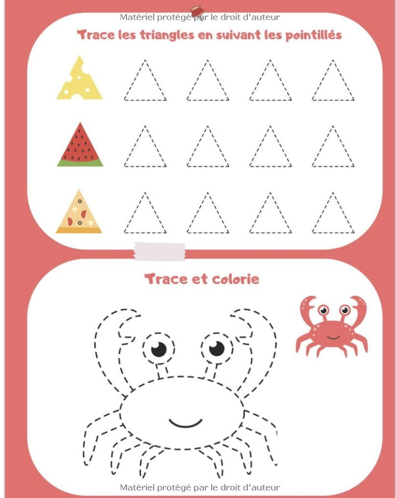 Cahier d'activités Maternelles Petite et Moyenne Section PS MS 3-4 ans 100 Activités et Jeux en Couleurs  tracés des formes, découpages, points à relier, coloriages... 72 pages Format A4