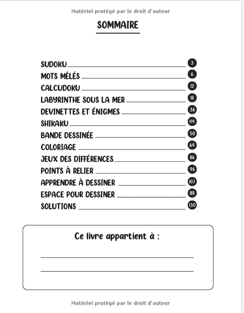 Livre multi-jeux pour enfant Cahier d'activités pour enfant de 7 à 10 ans avec + de 130 pages de jeux stimulants et ludiques - 142 pages A4