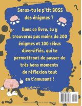 Le p’tit BOSS des énigmes 200 devinettes et énigmes pour enfant + 100 rébus | Le livre de réflexion amusant pour les enfants et les familles - 153 pages Format A4