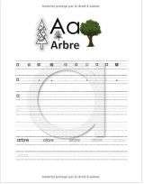 Cahier de calligraphie. Cahier d'écriture pour enfants de 6 ans et plus, l'alphabet de A à Z, écriture scripte et cursive, images illustratives et textes infomatifs et instructifs. - 107 pages A4
