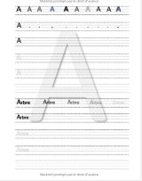 Cahier de calligraphie. Cahier d'écriture pour enfants de 6 ans et plus, l'alphabet de A à Z, écriture scripte et cursive, images illustratives et textes infomatifs et instructifs. - 107 pages A4