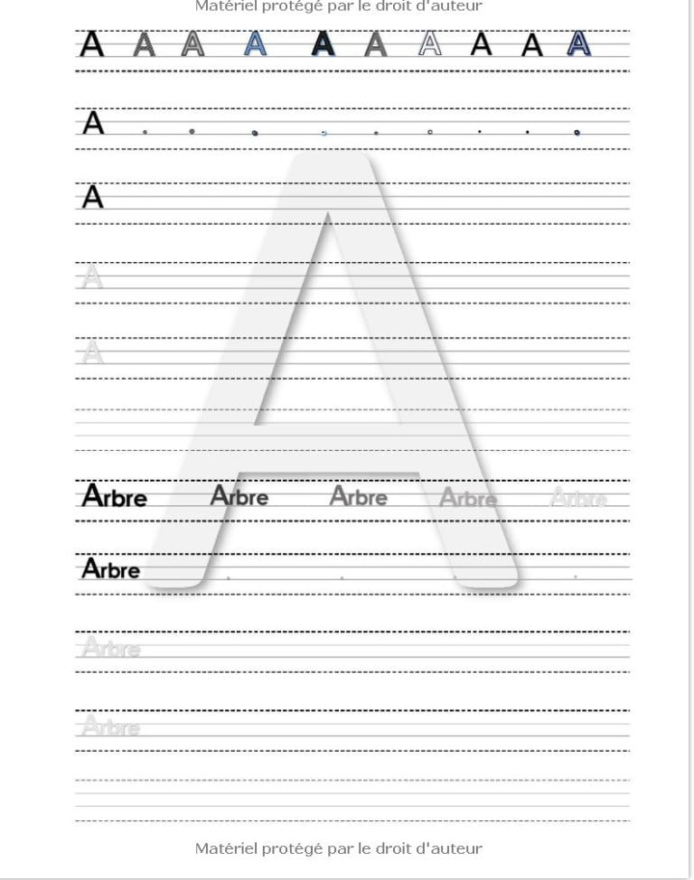 Cahier de calligraphie. Cahier d'écriture pour enfants de 6 ans et plus, l'alphabet de A à Z, écriture scripte et cursive, images illustratives et textes infomatifs et instructifs. - 107 pages A4