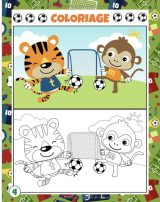 Cahier d'activités Football livre de jeux foot pour enfants de 5 à 8 ans en couleur | + 65 jeux et activités ludiques  mots mêlés, labyrinthes - 40 pages Format A4
