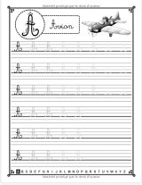 Cahier d’écriture cursive Apprendre à écrire les lettres de l'alphabet majuscules et minuscules en attaché | Cahier d’écriture CP | Livre d'exercice - 105 pages Format A4