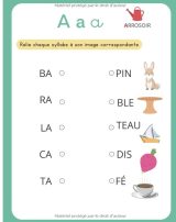 Cahier de lecture - Méthode Syllabique - Grande Section et CP Apprendre à lire avec des jeux et exercices simples et ludiques pour enfant en Maternelle GS et CP - 72 pages Format A4