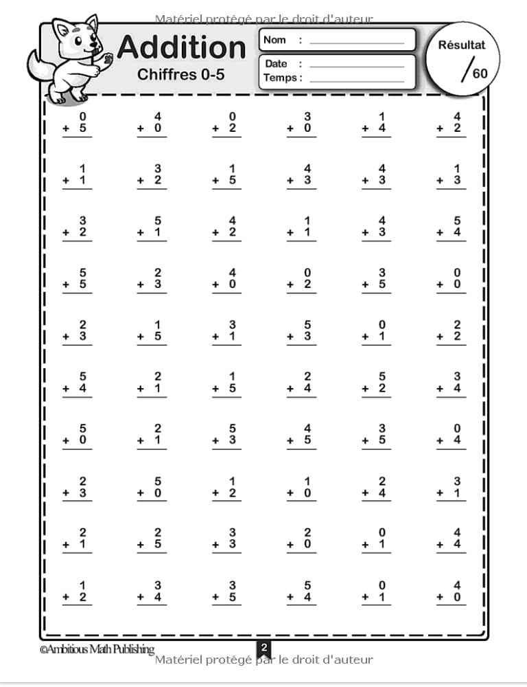 Addition et Soustraction CP | CE1 + De 6000 Opérations Exercices Chronométré Pour Les enfants Débutants, 6-8 Ans - 102 pages Format A4
