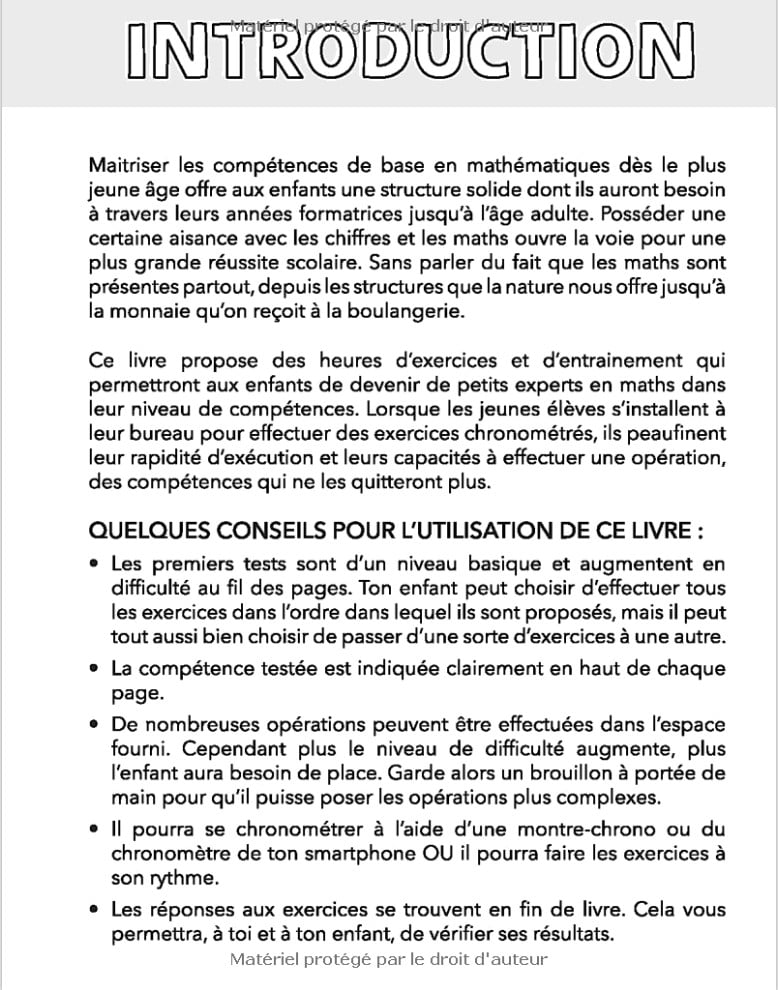 Exercices de maths chronométrés - Additions & Soustractions à 3 chiffres, multiplications et divisions simples - 7-9 ans - 118 pages Format A4