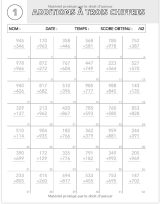 Exercices de maths chronométrés - Additions & Soustractions à 3 chiffres, multiplications et divisions simples - 7-9 ans - 118 pages Format A4