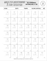 Exercices de maths chronométrés - Multiplications & Divisions à 1 et 2 chiffres, opérations mixtes - Cahier d'exercices éducatif - 9-11 ans - 118 pages Format A4