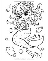 Les Petites Sirènes Livre de Coloriage Pour les Enfants de 4 à 8 Ans - 100 pages Format A4