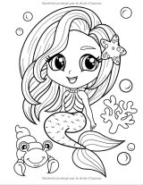 Les Petites Sirènes Livre de Coloriage Pour les Enfants de 4 à 8 Ans - 100 pages Format A4