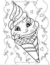 Kawaii Desserts Sucrés Livre de coloriage pour enfants avec des cupcakes, des gâteaux, des glaces, des fruits, des sucettes et des animaux heureux - 102 pages Format A4
