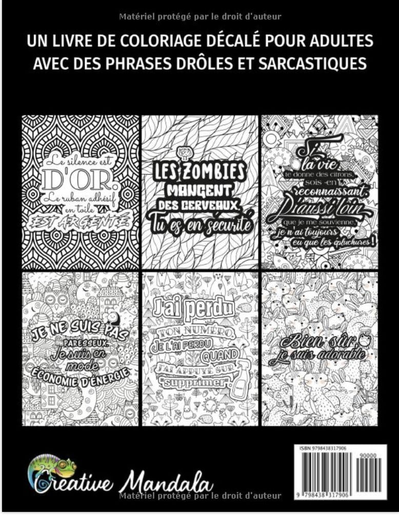 Quand la vie te donne des citrons, presse-les dans les yeux des gens Un livre de coloriage décalé pour adultes avec des phrases drôles et sarcastiques - 111 pages Format A4