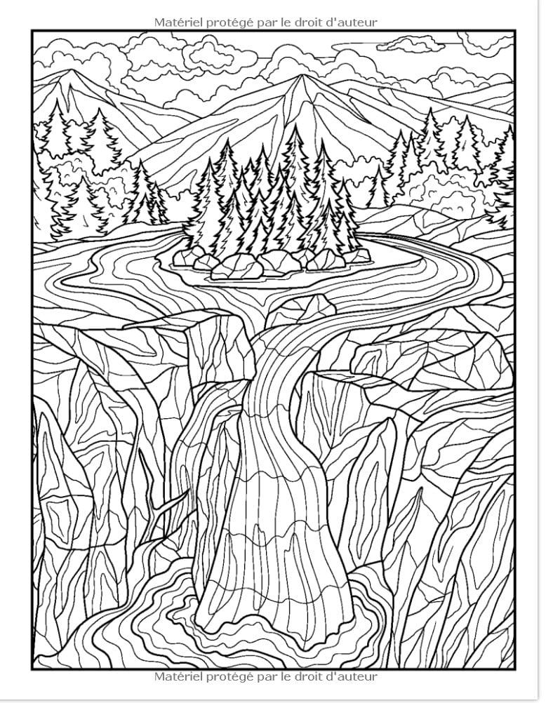 100 Paysages Un livre de coloriage avec des plages tropicales, de magnifique villes, des montagnes, des scènes de campagne, des paysages orientaux et bien plus encore - 216 pages Format A4