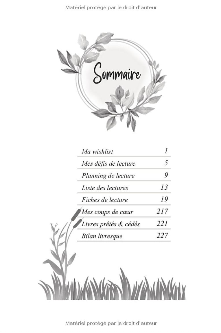 MON READNOTEBOOK Carnet de lecture - Journal livresque - Planning - Wishlist - Défis - Coups de cœur - Fiches très détaillées à remplir - Chroniques littéraires - 230 pages - 15x22cm