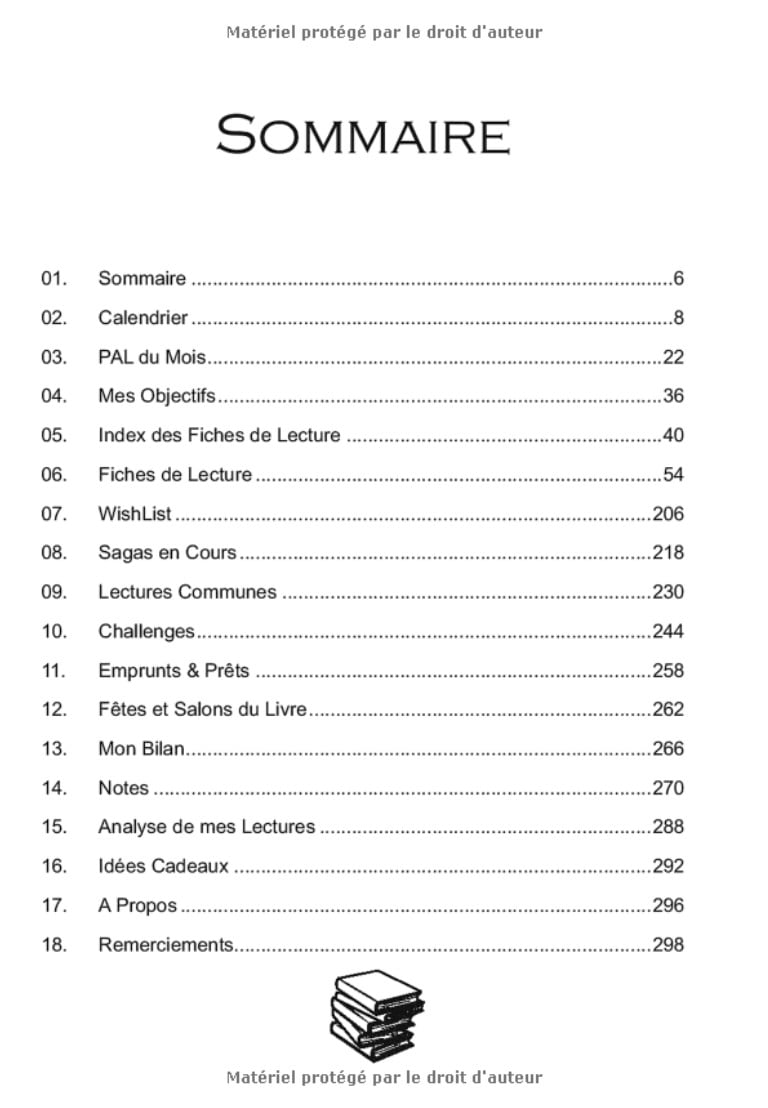 Carnet de Lecture 300 Fiches de Lecture à Remplir - PAL, WishList, Challenges, LC, Notes... 300 pages