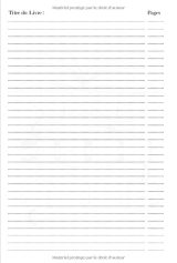 Carnet de Lecture Journal de Lecture  Amoureux des livres - 100 fiches lecture à compléter - 105 pages Format 15x22cm