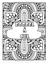 Cahier d'injures à colorier - Mandalas Livre de coloriage grossier  des gros mots pour décompresser et rigoler : défouloir assuré - 87 pages Format A4