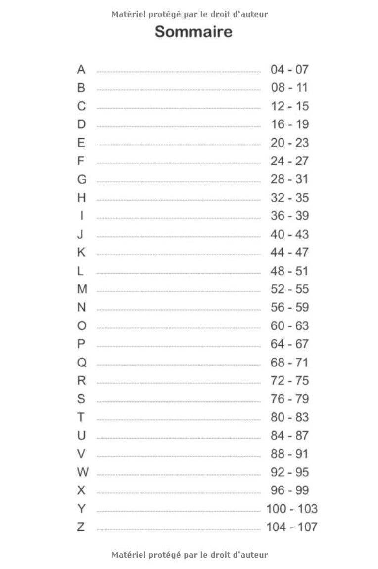 Cahier pour identifiants et mots de passe Internet - répertoire alphabétique