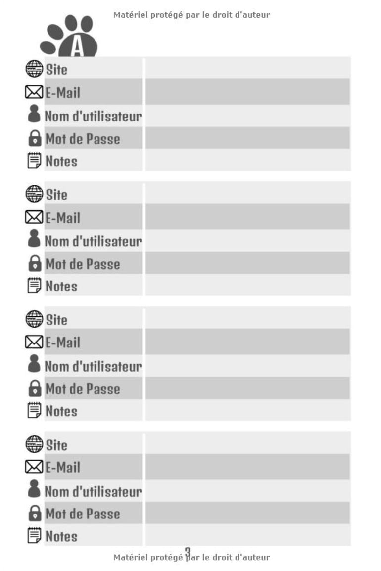 T'as Encore Oublié Ton Mot de Passe - Carnet De Mots De Passe Chat