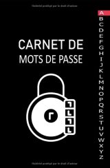 Carnet pour noter identifiants et mots de passe Internet - répertoire alphabétique