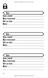 Carnet de mots de passe cahier à remplir - Vos adresses internet et codes secrets en sécurité