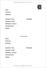 Carnet de Contacts Répertoire Téléphonique Alphabétique Rétro