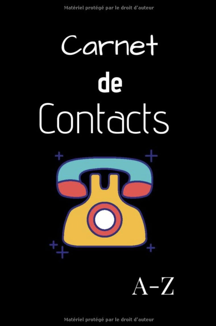 Carnet de Contacts Répertoire Téléphonique Alphabétique Rétro