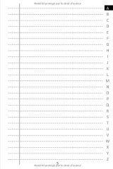 Répertoire Alphabétique 160 pages avec des repères pour chaque lettres