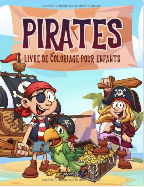 Pirates - Livre de Coloriage pour Enfants Plus de 50 pages à colorier - de 4 à 8 ans