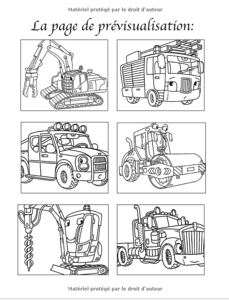 Véhicules et Voitures - Livre de Coloriage pour Plus de 50 pages à colorier de 4 à 8 ans