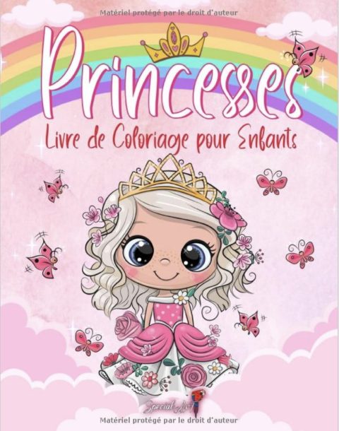 Princesse - Livre de Coloriage pour Enfants de 4 à 8 ans