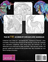 Licornes et Chevaux avec Mandalas - Livre de Coloriage pour Adultes